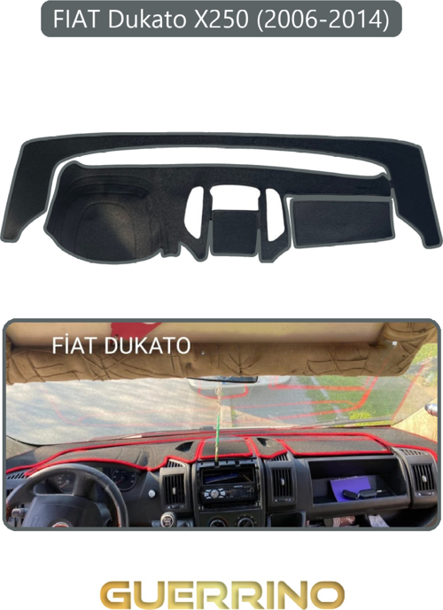 Fıat Dukato X250 2006-2014 Modellerine Uyguntorpido Koruma Halısı Gri Kenar