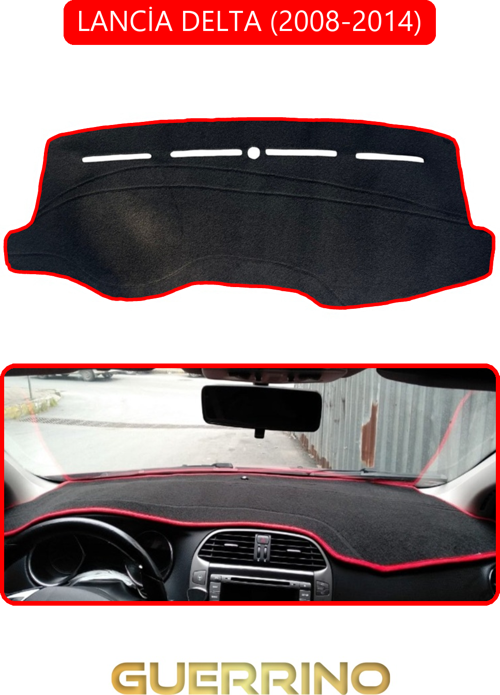 Lancia Delta 2008-2014Torpido Koruma Halısı Kırmızı Kenar