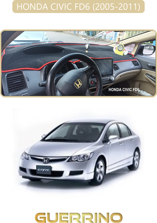Honda Cıvıc Fd6 2005-2011Torpido Koruma Halısı Bej Kenar