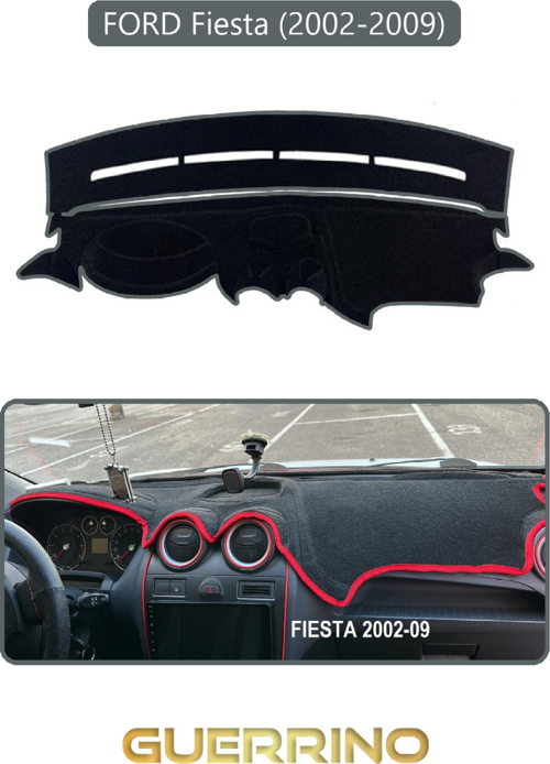 Ford Fiesta (2002-2009)Torpido Koruma Halısı Gri Kenar