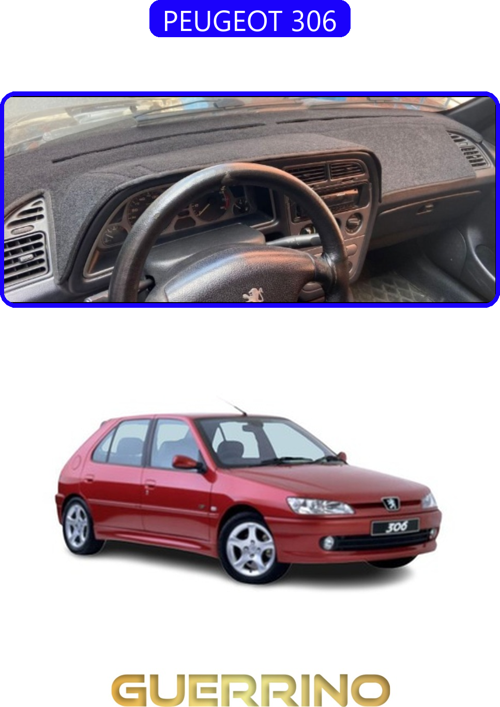 Peugeot 306Torpido Koruma Halısı Mavi Kenar