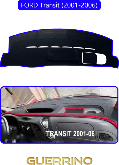 Ford Transit (2001-2006)Torpido Koruma Halısı Mavi Kenar