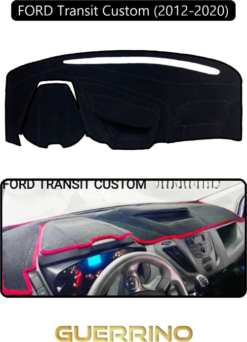 Ford Transit Custom (2012-2020)Torpido Koruma Halısı Siyah Kenar