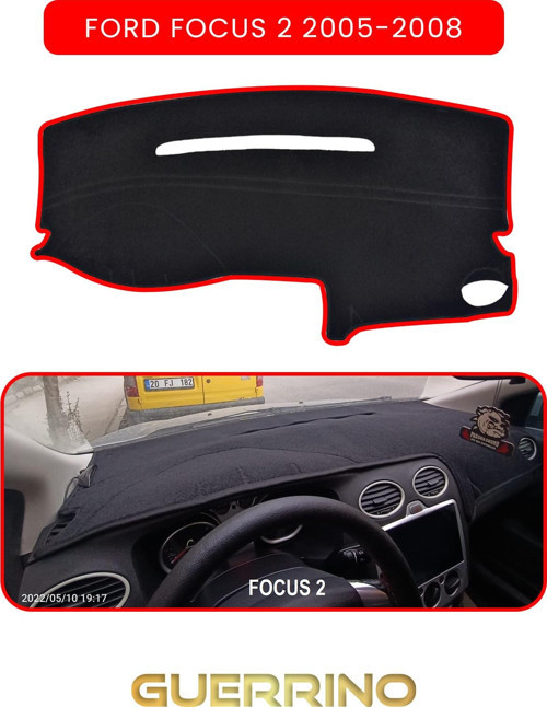 Ford Focus 2 (2005-2008)Torpido Koruma Halısı Kırmızı Kenar