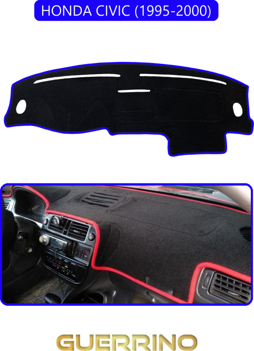 Honda Cıvıc 1995-2000Torpido Koruma Halısı Mavi Kenar