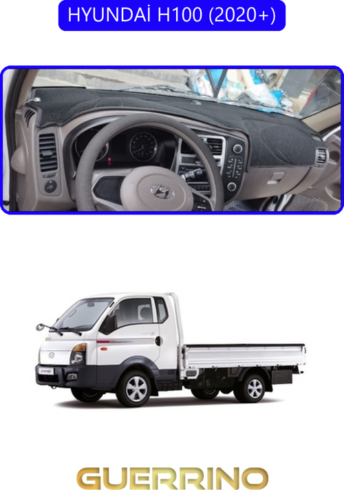 Hyundai H100 2020+Torpido Koruma Halısı Mavi Kenar