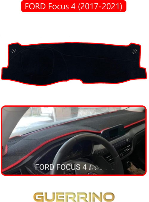 Ford Focus 4 (2017-2021)Torpido Koruma Halısı Kırmızı Kenar