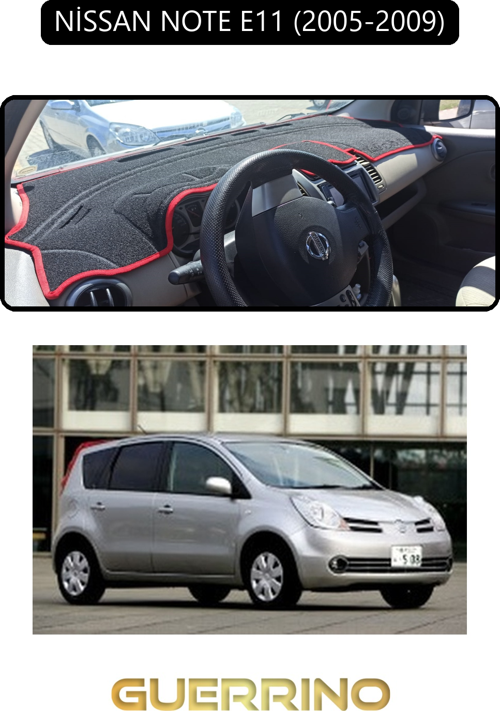 Nissan Note E11 2005-2009Torpido Koruma Halısı Siyah Kenar