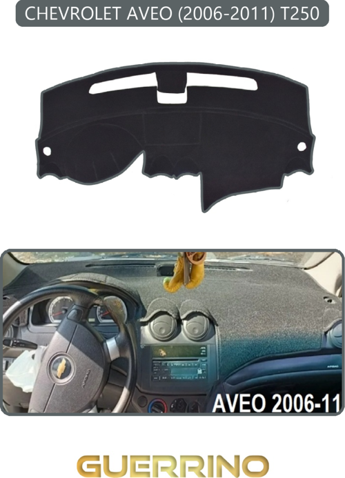 Chevrolet Aveo 2006-2011 T250Torpido Koruma Halısı Gri Kenar
