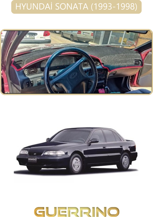 Hyundai Sonata 1993-1998Torpido Koruma Halısı Bej Kenar