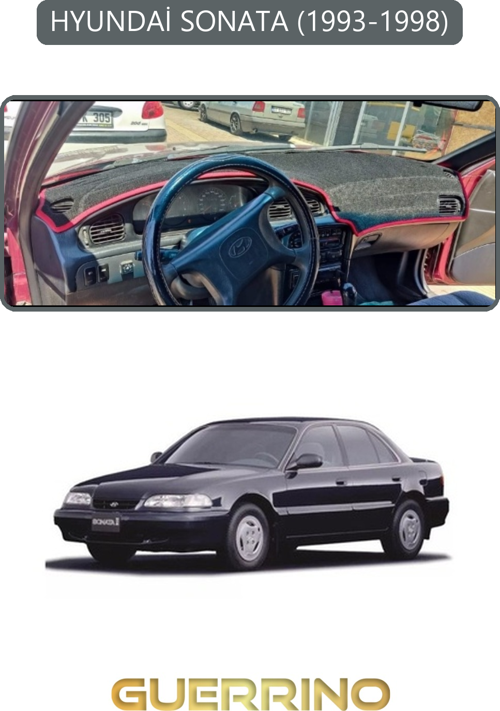 Hyundai Sonata 1993-1998Torpido Koruma Halısı Gri Kenar