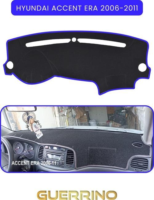 Hyundai Accent Era 2006-2011Torpido Koruma Halısı Mavi Kenar