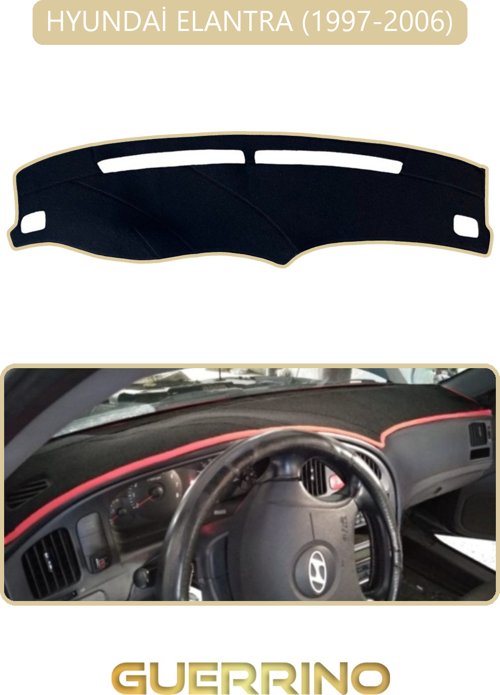 Hyundai Elantra 1997-2006Torpido Koruma Halısı Bej Kenar