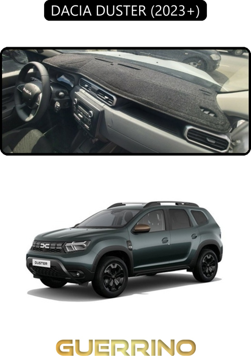Dacıa Duster 2023+Torpido Koruma Halısı Siyah Kenar