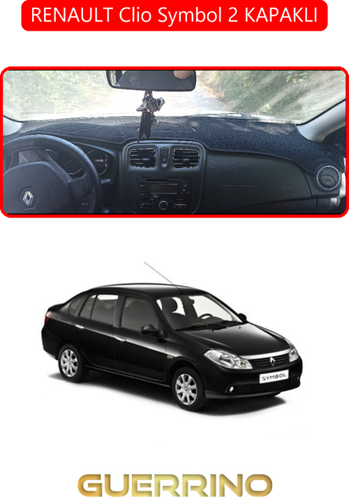 Renault Clio Symbol 2 Kapaklıtorpido Koruma Halısı Kırmızı Kenar