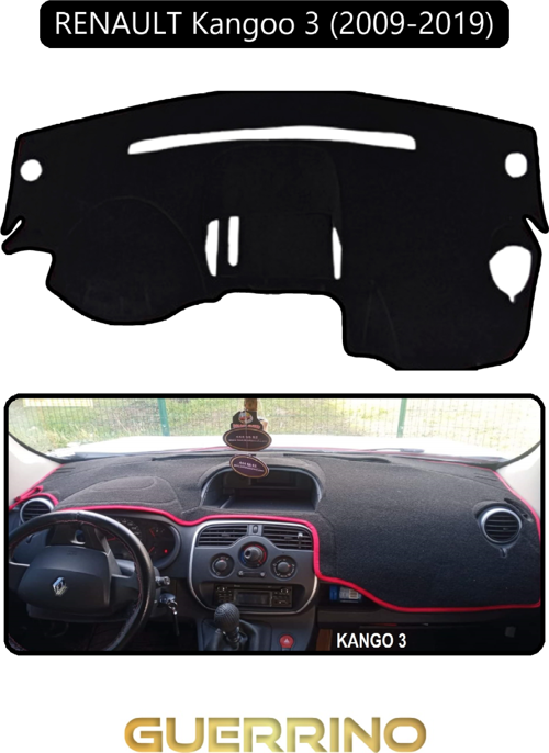 Renault Kangoo 3 (2007–Now)Torpido Koruma Halısı Siyah Kenar