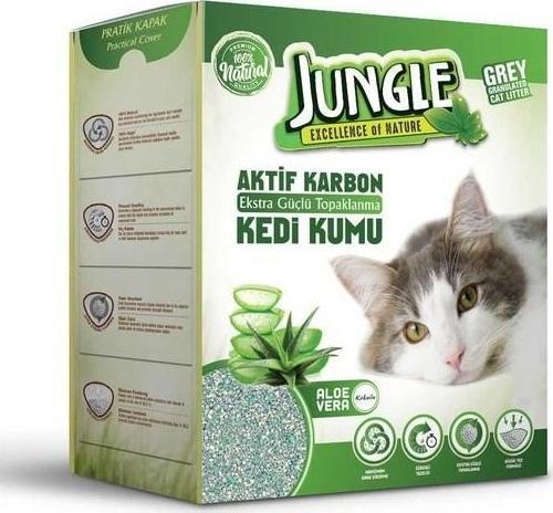 Aktif Karbonlu Aloe Vera Kokulu Gri İnce Topaklaşan Kedi Kumu 3 x 6 Lt