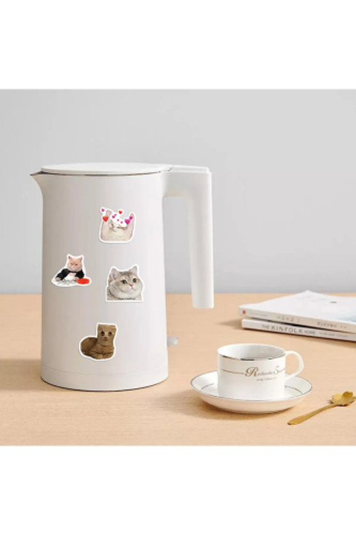 Büro Ev Ofis Bilgisayarı için Macbook Notebook Laptop Kedicikler Sticker Seti