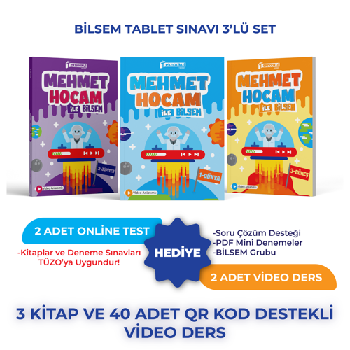 BİLSEM TABLET SINAVI MEHMET HOCAM 3'LÜ SET