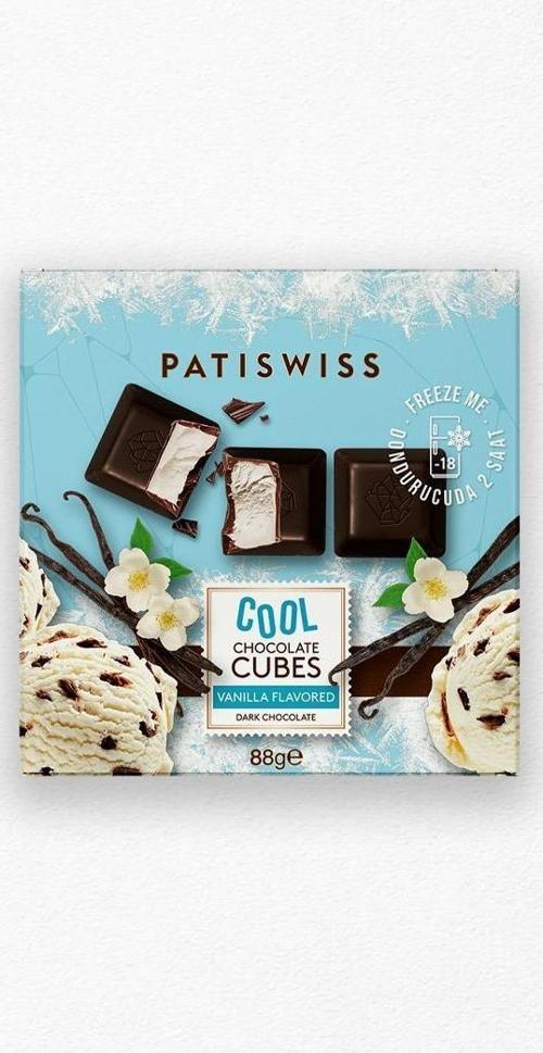 Cool Cubes Vanilyalı Bitter Çikolata, 88G
