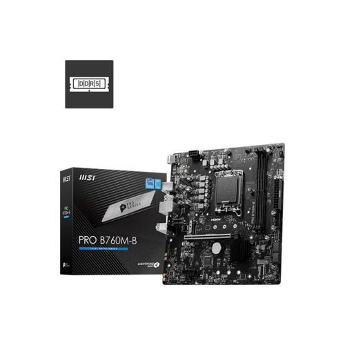 Pro B760m-b Ddr4 6400mhz 1xhdmı 1xm.2 Usb 3.2 Matx 1700p (12. / 13. Ve 14. Nesil İşlemci Uyumlu)
