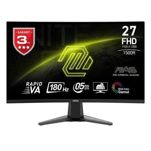 27 Msı Mag 27c6f 1ms 180hz Fhd Curve 1500r Va  Adaptıve-sync Gamıng Monıtor