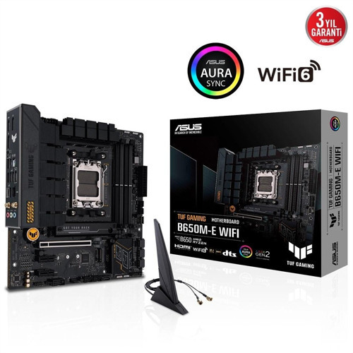Tuf Gamıng B650m-e Wıfı, 4xddr5, 2x M.2, Hdmı, Dp, Type-c, Wi-fi 6, Bluetooth V5.2, Am5 Soket G