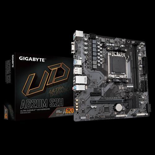 Gıgabyte A620m-s2h, Rev.1.2, 6400mhz, 2xddr5, 1x M.2, D-sub, Hdmı, Dp, Am5 Soket Anakart