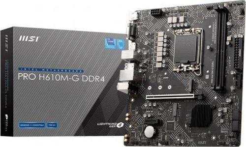 Pro H610m-g Ddr4 3200mhz 1xvga 1xhdmı 1xdp 1xm.2 Usb 3.2 Matx 1700p (12. / 13. Ve 14. Nesil İşle