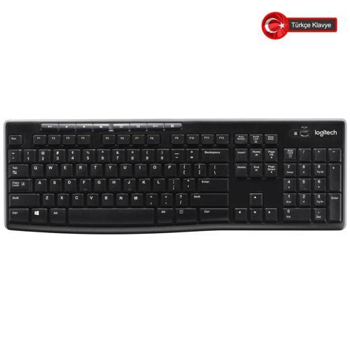 Logıtech K270, Siyah, 920-003761, Kablosuz, Türkçe Q, Multimedya Klavye