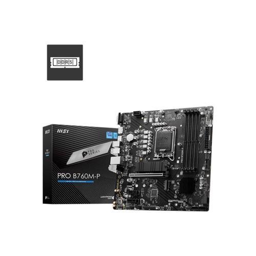 Pro B760m-p Ddr5 6800mhz 1xvga 1xhdmı 1xdp 2xm.2 Usb 3.2 Matx 1700p (12. / 13. Ve 14. Nesil İşle