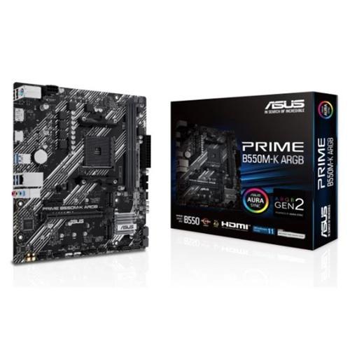 Prıme B550m-k Argb Ddr4 5100mhz 1xhdmı 1xdp 2xm.2 Usb 3.2 Matx Am4 (amd Am4 5000/4000 G/3000 Se