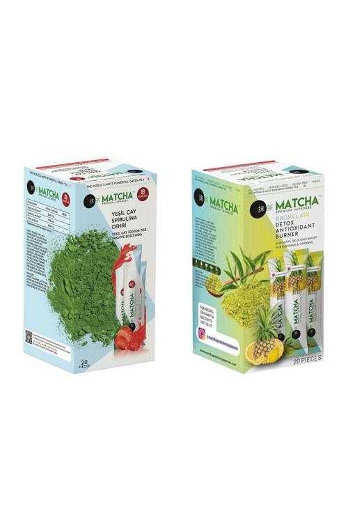 Çilek Ve Ananas Aromalı Matcha Çayı (1'Er Kutu Toplam 2 Kutu=40 Şase(Poşet))