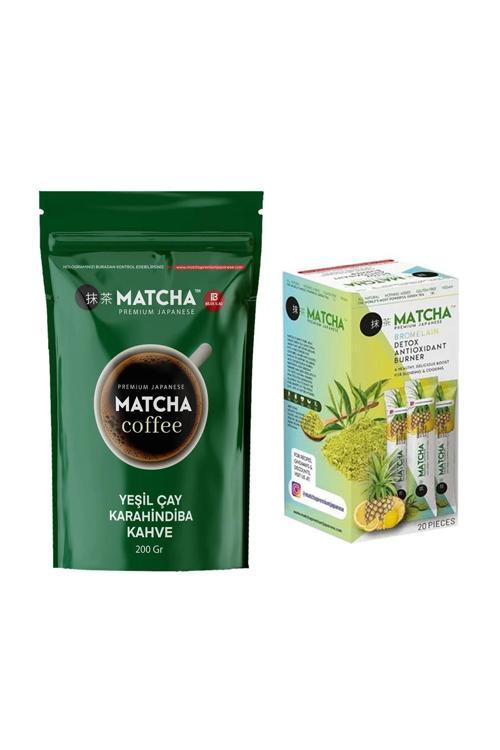 Yeşil Çay Ve Karahindiba İçeren Kahve Ve Limon&Ananas Aromalı Detox Matcha Çayı Seti