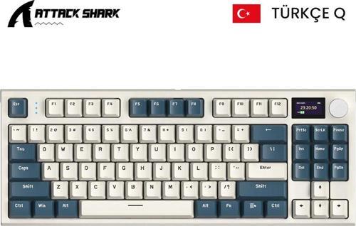 K86 2.4G Wireles/Bluetooth/Usbc Gasket Kablosuz Rgb Ekranlı Mekanik Klavye Türkçe Q