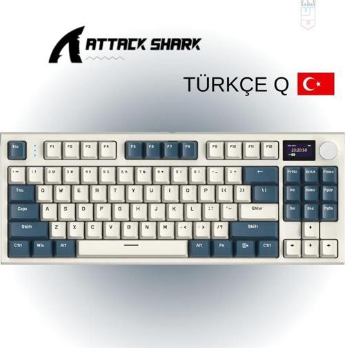 K86 Türkçe Ekranlı Kablosuz Mekanik Klavye