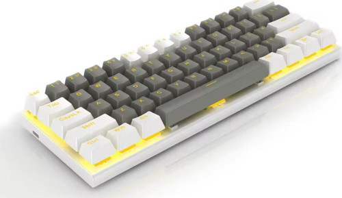 Z-11 Kırmızı Swıtch Metal Kasa Mini Mekanik Oyuncu Klavyesi Hot Swap Antighost Kablolu Sarı Led