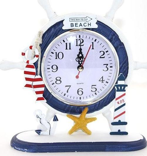 Ahşap Marin Dümenli Saat Model 3