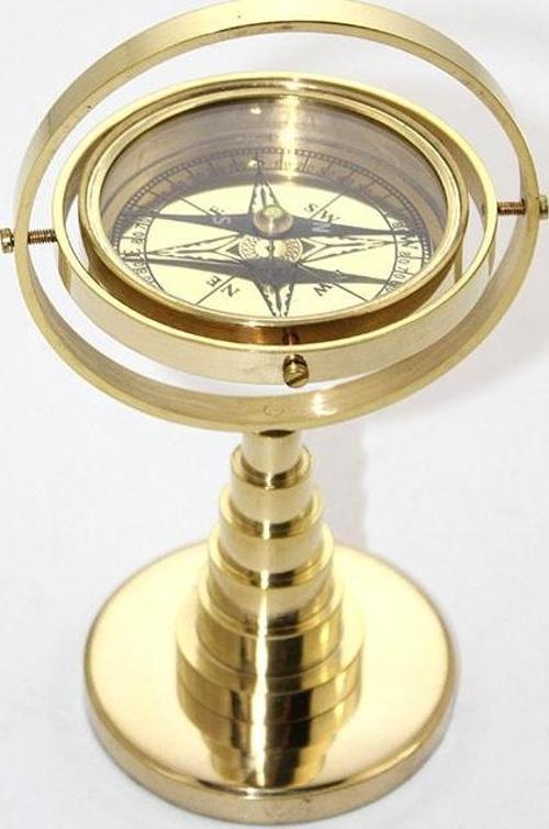 Pirinç Masa Üstü Pusula Model 1