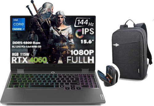 Loq 15Irx9 İ7 13650Hx 16Gb 2Tb Rtx 4060 8Gb 115W 15.6" Fhd 144Hz Dos 83Dv011Ht T37 Çantalı