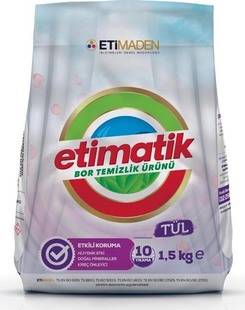Eti Matik Tül Borlu Temizlik Ürünü Toz Deterjan 1,5 Kg