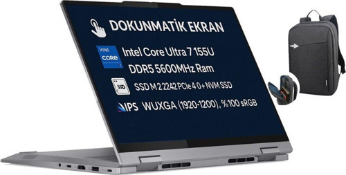 Thinkbook 14 2-In-1 G4 Core Ultra 7 155U 16Gb 1Tb Ssd 14" Wuxga Ips Dos 21Mx002Vtr + B210 Çanta