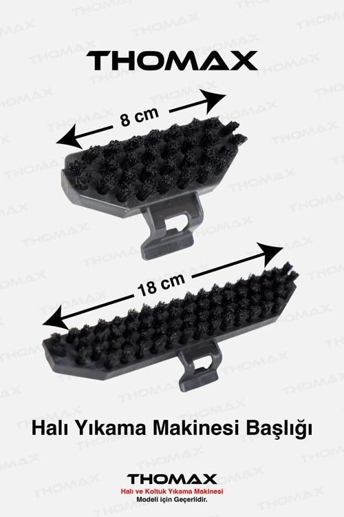 Halı Yıkama Ve Leke Çıkarma Makinesi Uyumlu Fırça Başlık Seti Küçük Ve Büyük Boy