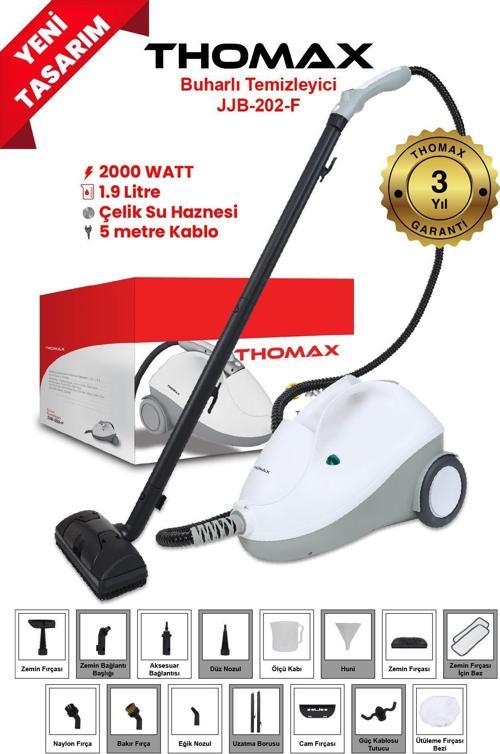 Çok Fonksiyonlu Buharlı Temizleyici Buharlı Temizlik 2000 Watt 1.9Lt