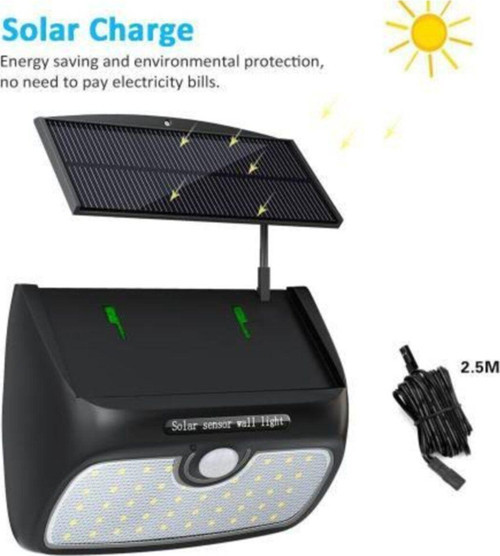 48 Ledli Hareket Sensörlü Güneş Enerjili Lamba