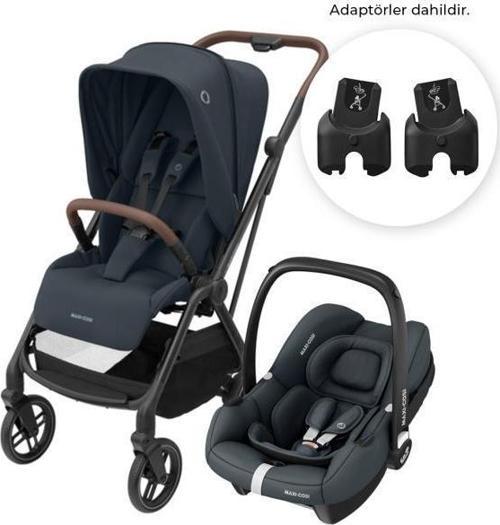 Leona2-Cabriofix I-Size Tek Elle Katlanabilen Ultra Kompakt Çift Yönlü Seyahat Sistem Bebek Arabası Essential