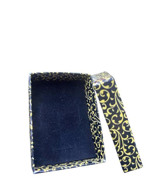 Karton Sünger Siyah Gold Çizgili Renk 8/6 cm 48 Adet Üçlü Set Takı Kutusu