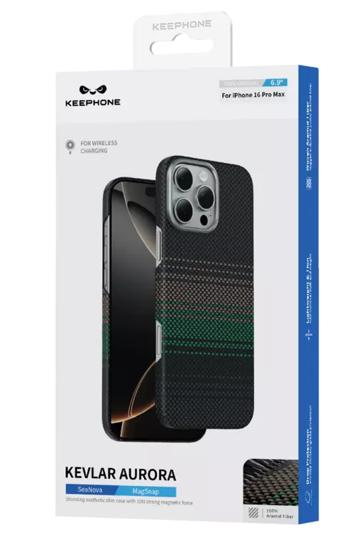 iPhone15 Pro Max Kevlar Manyetik Şarj Uyumlu Kılıf