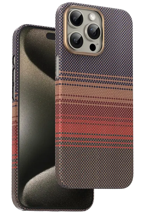 iPhone15 Pro Max Kevlar Manyetik Şarj Uyumlu Kılıf
