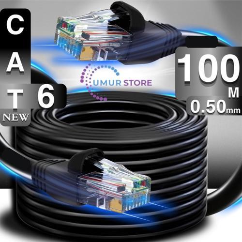 100 Metre Internet Kablosu/0,50mm Utp CAT6 23AWG/ iki Kat Korumalı/iç ve Dış Mekan Uyumlu/ethernet k